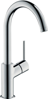 hansgrohe Talis Einhebel-Waschtischmischer 210 mit Schwenkauslauf und Push-Open Ablaufgarnitur, Chrom
