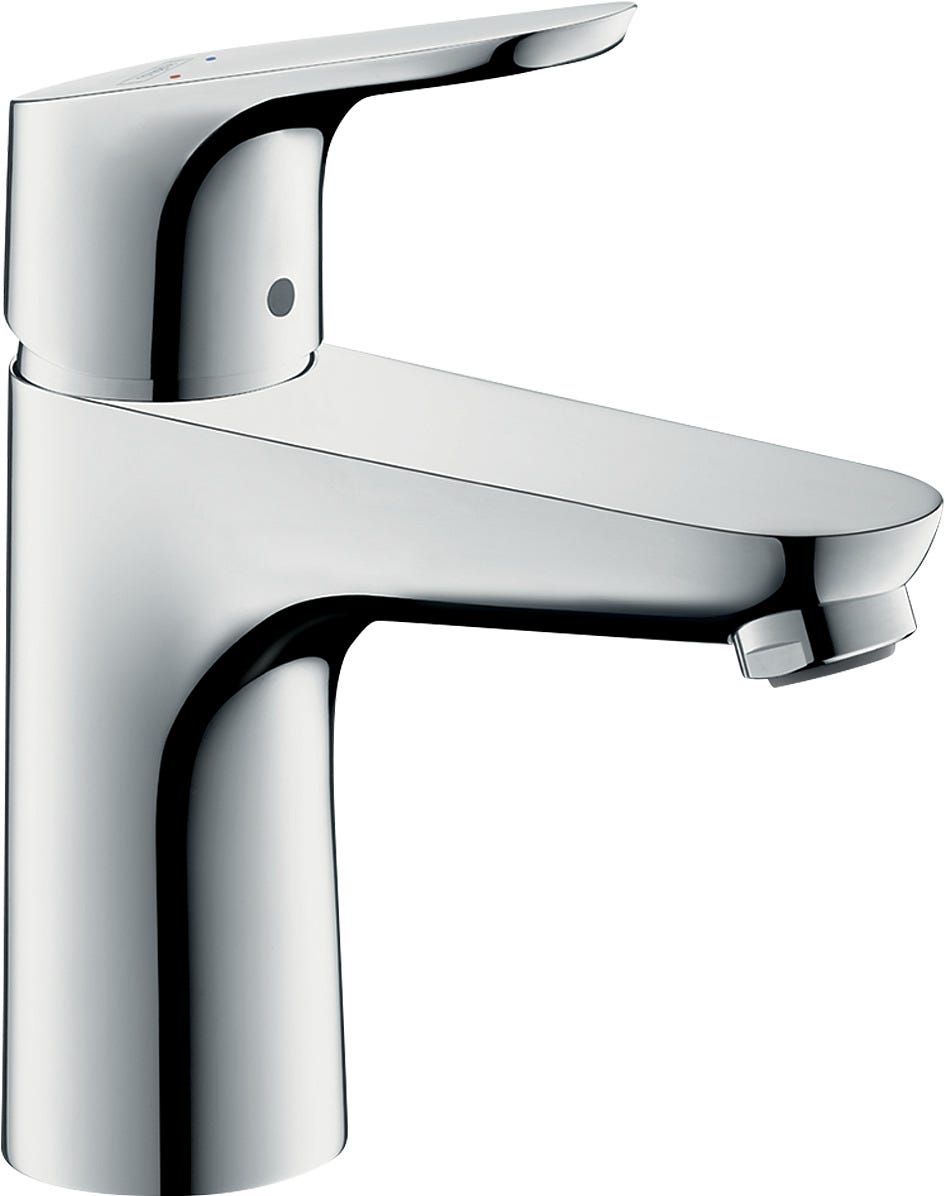 hansgrohe Focus Einhebel-Waschtischmischer 100 mit Zugstangen-Ablaufgarnitur, Chrom