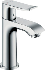 hansgrohe Metris Einhebel-Waschtischmischer 100 für Handwaschbecken ohne Ablaufgarnitur, Chrom