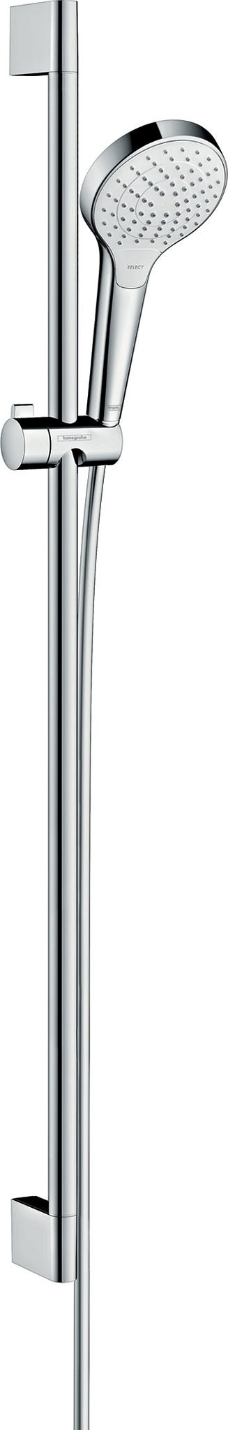 hansgrohe Croma Select S Brauseset 110 Vario mit Brausestange 90 cm, Weiß/Chrom