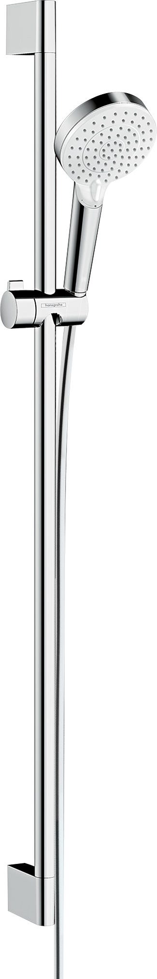 hansgrohe Crometta Brauseset 100 Vario mit Brausestange 90 cm, Weiß/Chrom