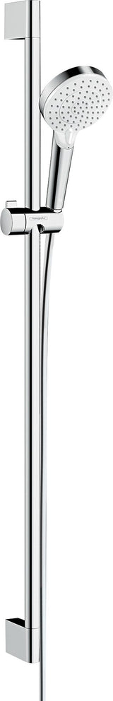 hansgrohe Crometta Brauseset 100 Vario mit Brausestange 90 cm, Weiß/Chrom