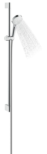 hansgrohe Crometta Brauseset 100 Vario mit Brausestange 90 cm, Weiß/Chrom