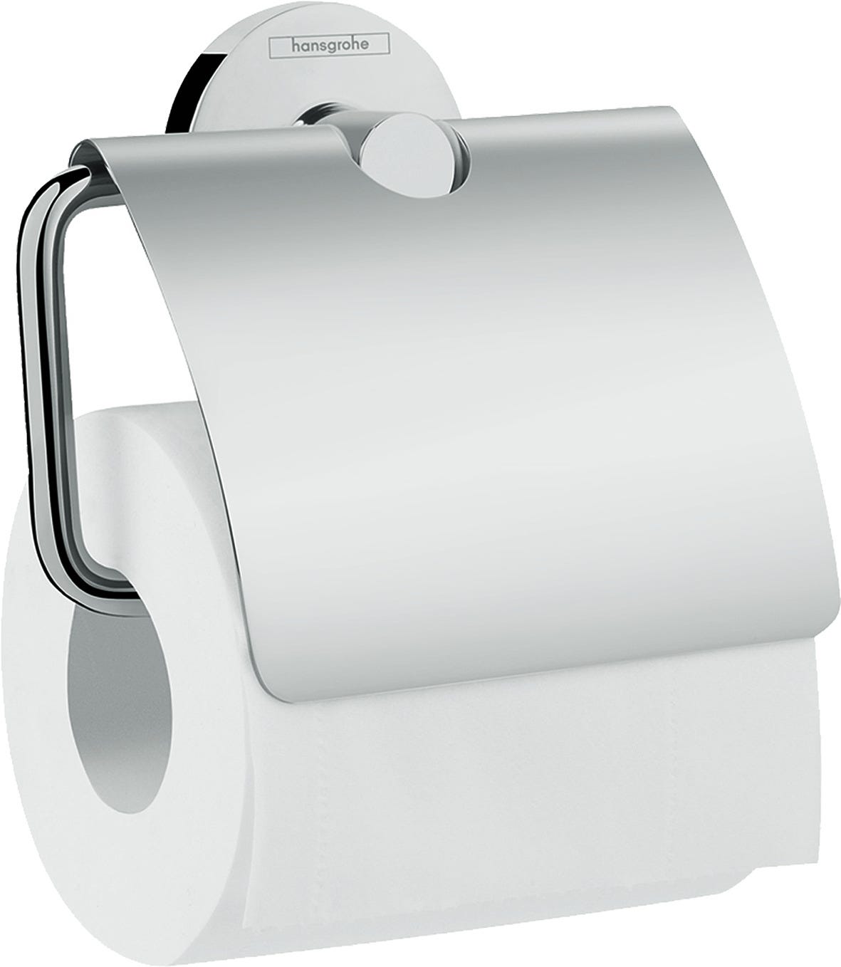 hansgrohe Logis Universal Toilettenpapierhalter mit Deckel, Chrom