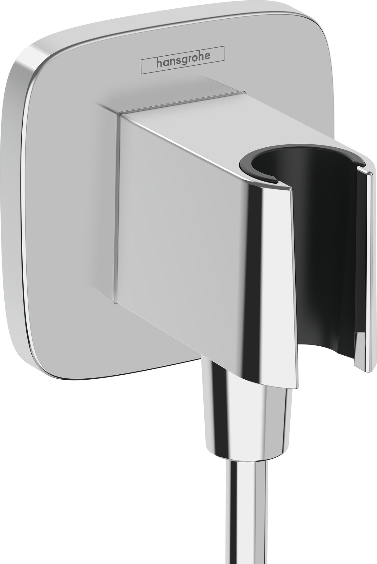 hansgrohe FixFit Q Wandanschluss mit Brausehalter, Chrom