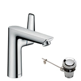 hansgrohe Talis E Einhebel-Waschtischmischer 150 mit Zugstangen-Ablaufgarnitur, Chrom