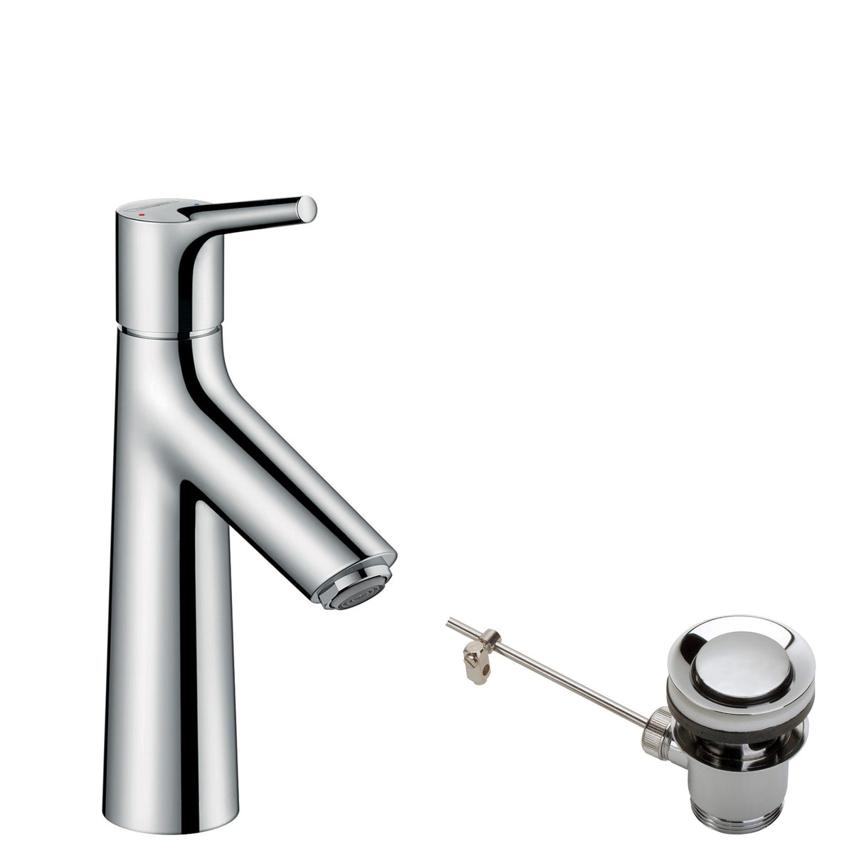 hansgrohe Talis S Einhebel-Waschtischmischer 100 mit Zugstangen-Ablaufgarnitur, Chrom