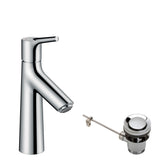 hansgrohe Talis S Einhebel-Waschtischmischer 100 mit Zugstangen-Ablaufgarnitur, Chrom