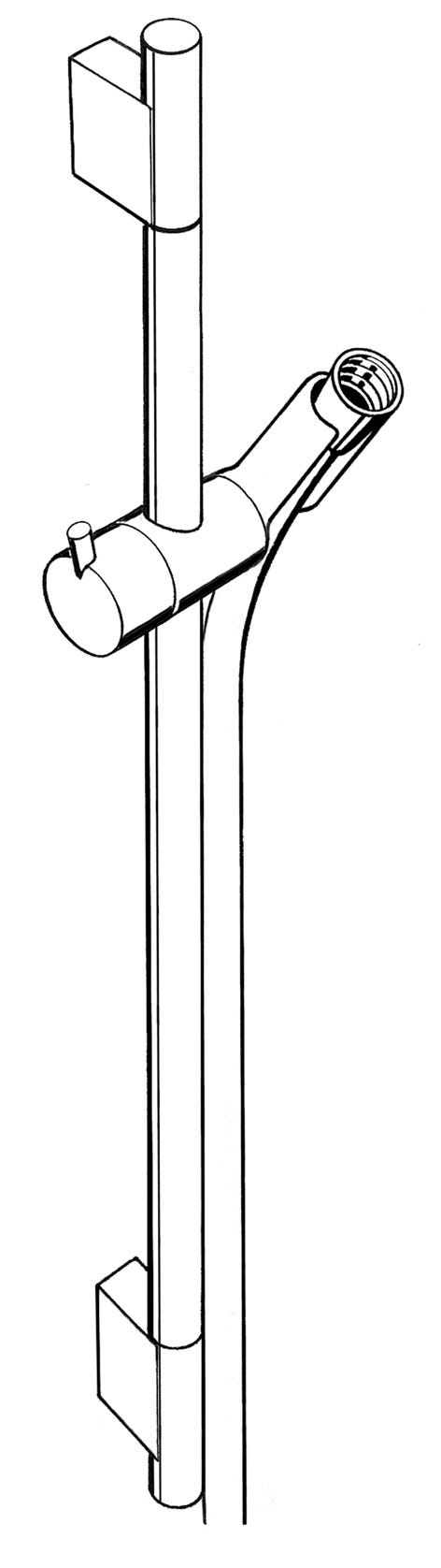 hansgrohe Unica Brausestange S Puro 90 cm mit Isiflex Brauseschlauch 160 cm, Chrom
