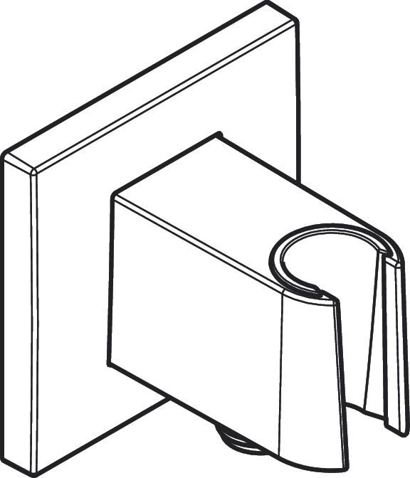 hansgrohe FixFit E Wandanschluss mit Brausehalter, Chrom