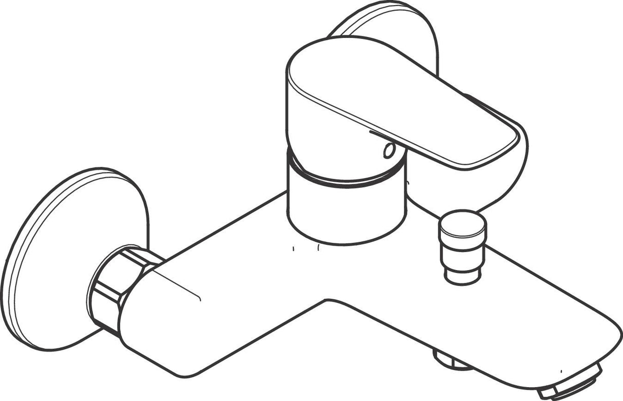 hansgrohe Talis E Einhebel-Wannenmischer Aufputz, Chrom