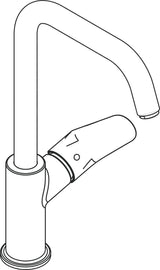 hansgrohe Focus Einhebel-Waschtischmischer 240 mit Schwenkauslauf und Zugstangen-Ablaufgarnitur, Chrom