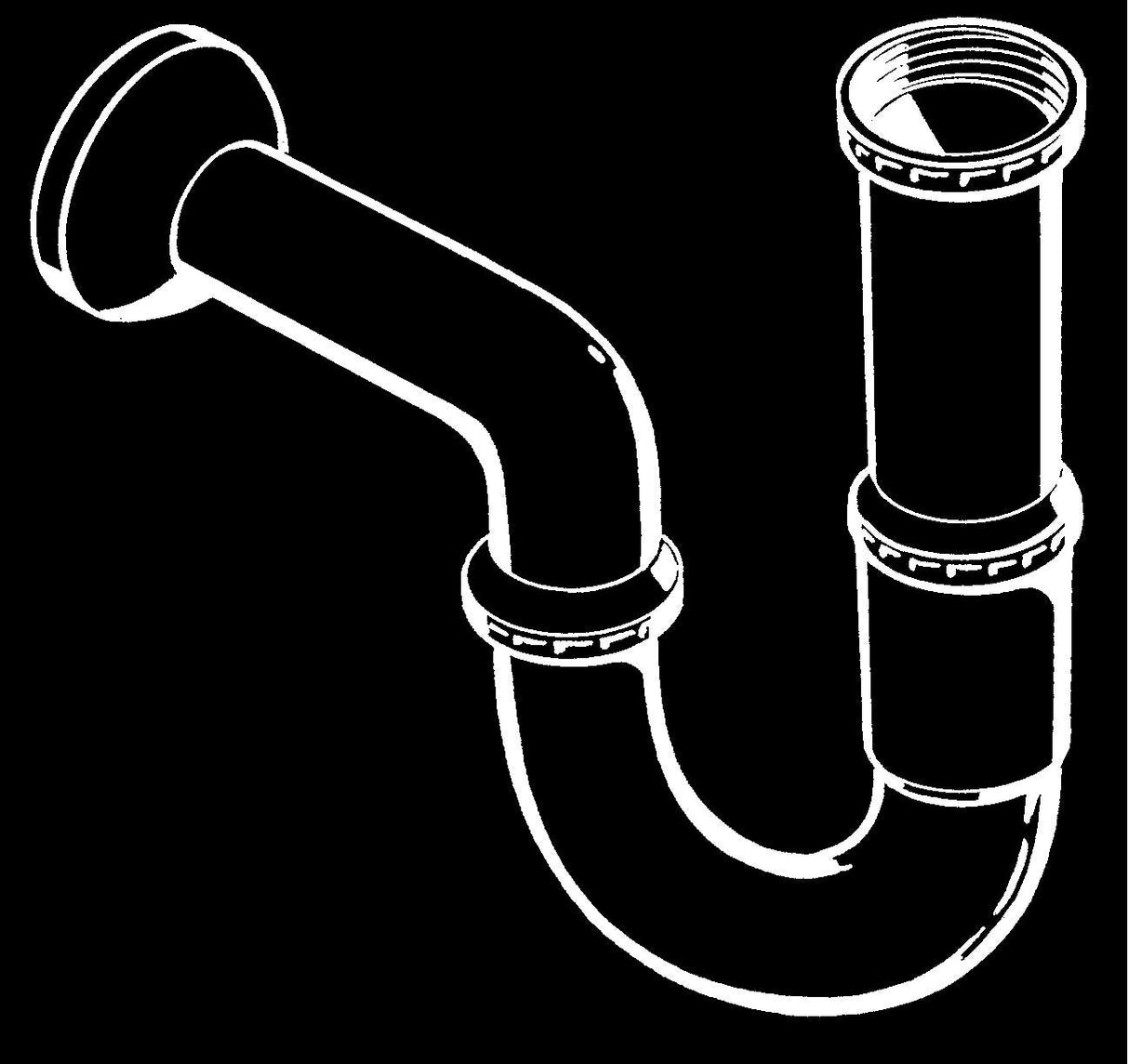 hansgrohe Röhrensiphon Standardmodell, Chrom