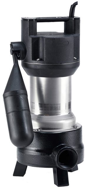 Pentair Jung Pumpen Schmutzwasserpumpe US 73, ohne Schaltung, 10 m Leitung, Edelstahl 304, Gusseisen Pumpengehäuse, 1 1/2" BSPP Auslass, IP68