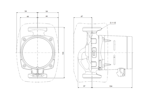 GRUNDFOS Hocheffizienz-Umwälzpumpe ALPHA2 1x230V 50Hz 6H DACH
