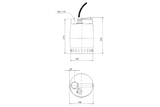 Kellerentwässerungspumpe Unilift KP150 aus Edelstahl mit 1~230 V Anschluss, 0,3 kW, Schutzart IP68