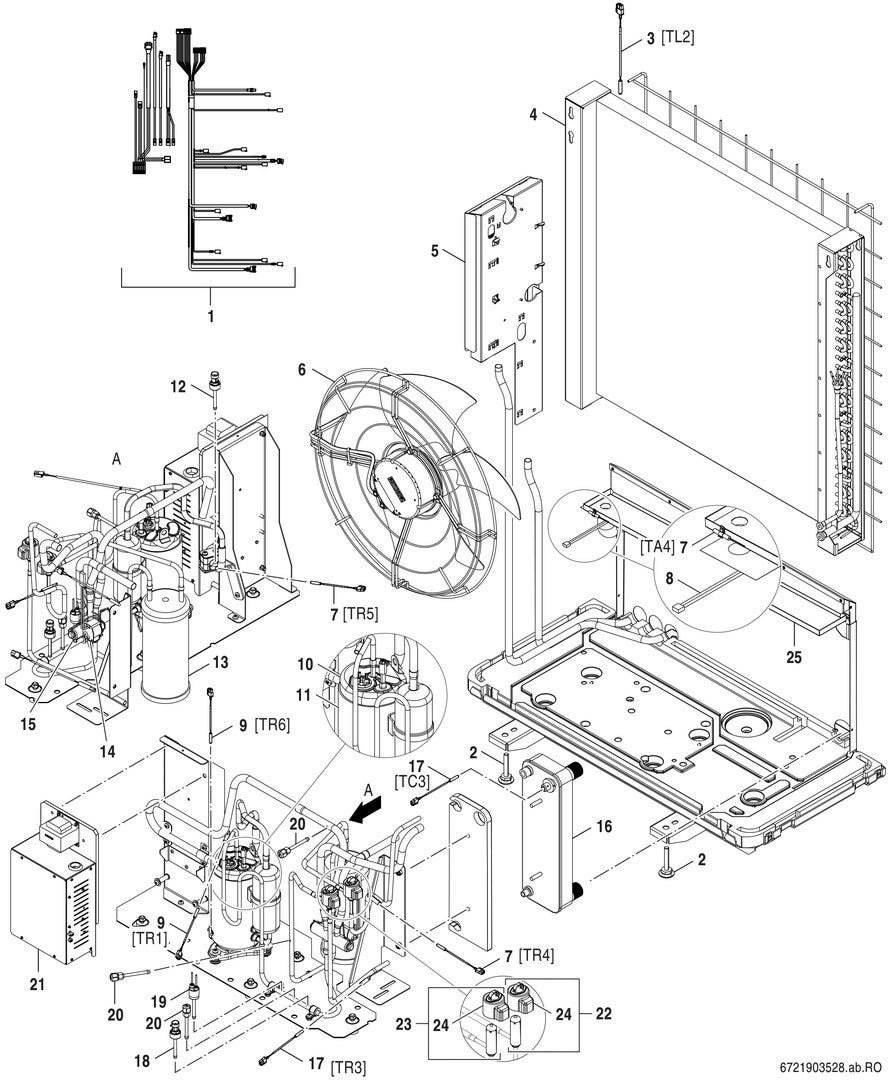 Luftwärmepumpe CS7400i AW 7 OR-S Außeneinheit Monoblock-WP, 1380x940x600