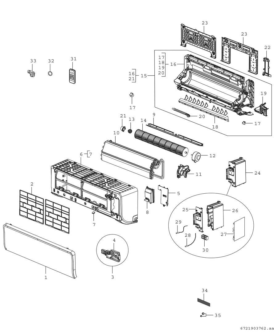Klimagerät CL3000iU W Split Inneneinheit, weiß, Split Inneneinheit, 220 V, 1 Phase, 50 Hz
