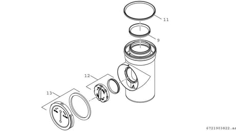 Abgaszubehör FC-CR80 Rohr konzentr. mit Prüföffnung, d:80/125