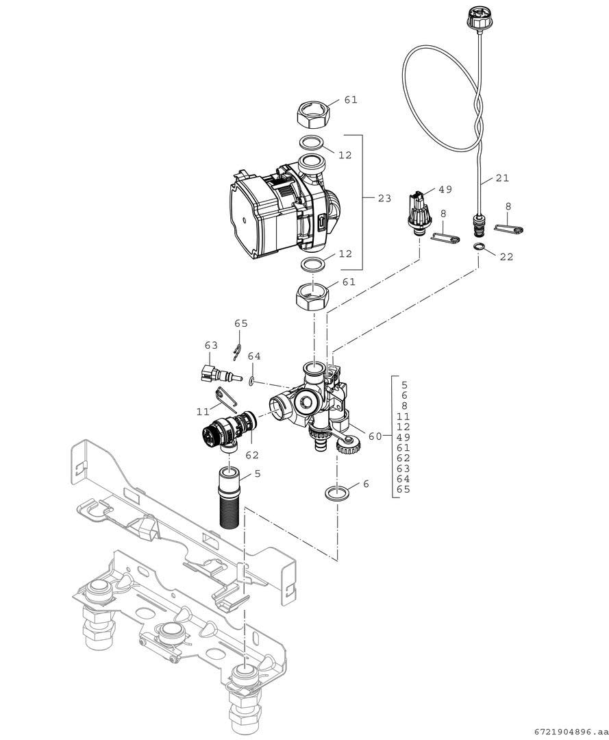 Gas-Brennwertgerät, wandhängend Condens GC9800iW H 23, 840x440x365