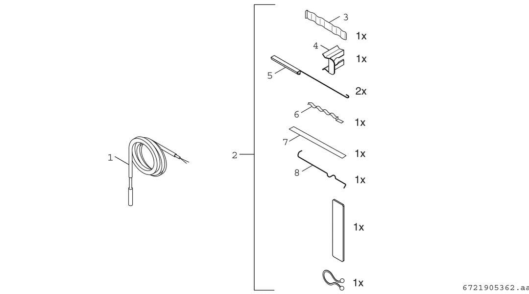 Zubehör Warmwasserspeicher SF4Set Speicherfühler inkl. Befestigungsset