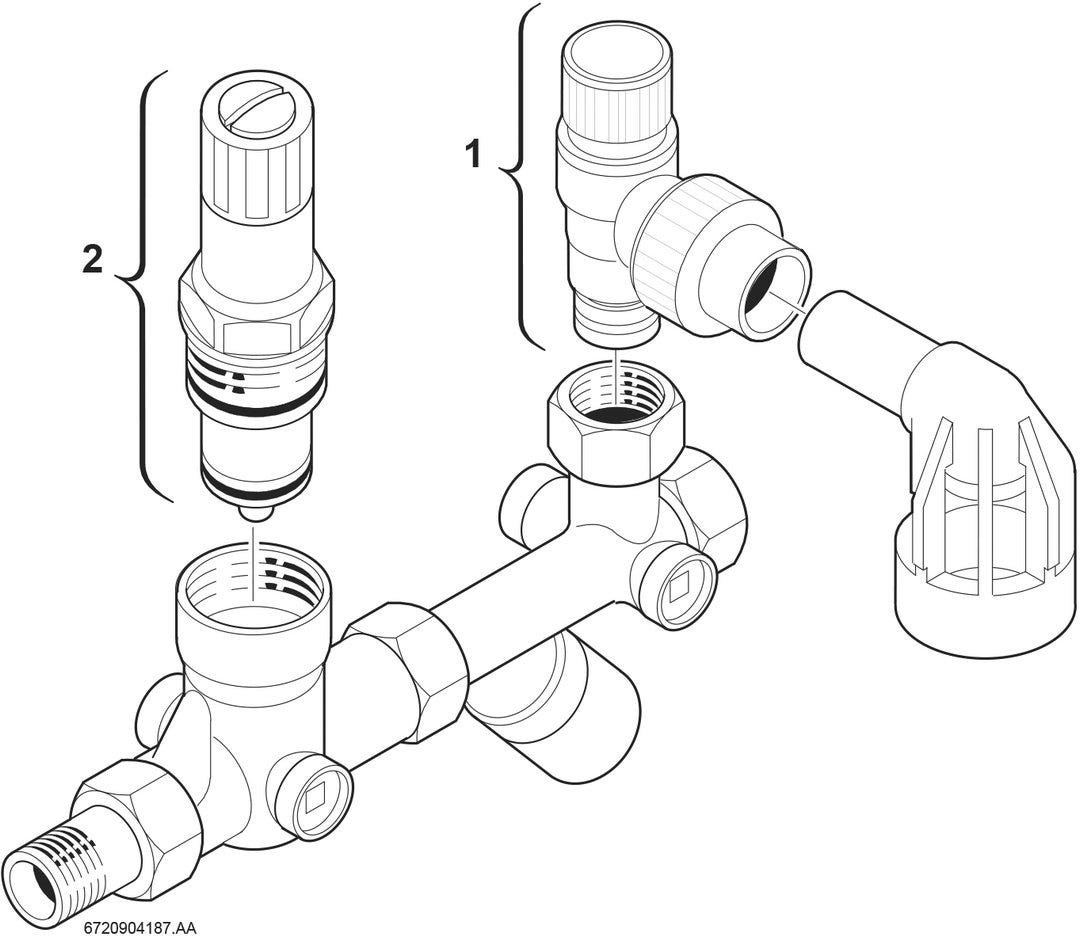 Installationszubehör Nr. 430 Sicherheitsgruppe mit Druckminderer