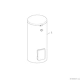 Wärmepumpenspeicher STORA WH LP1B, zylindrisch, silber, Bosch Thermotechnik GmbH