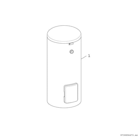 Wärmepumpenspeicher STORA WH LP1B, zylindrisch, silber, Bosch Thermotechnik GmbH