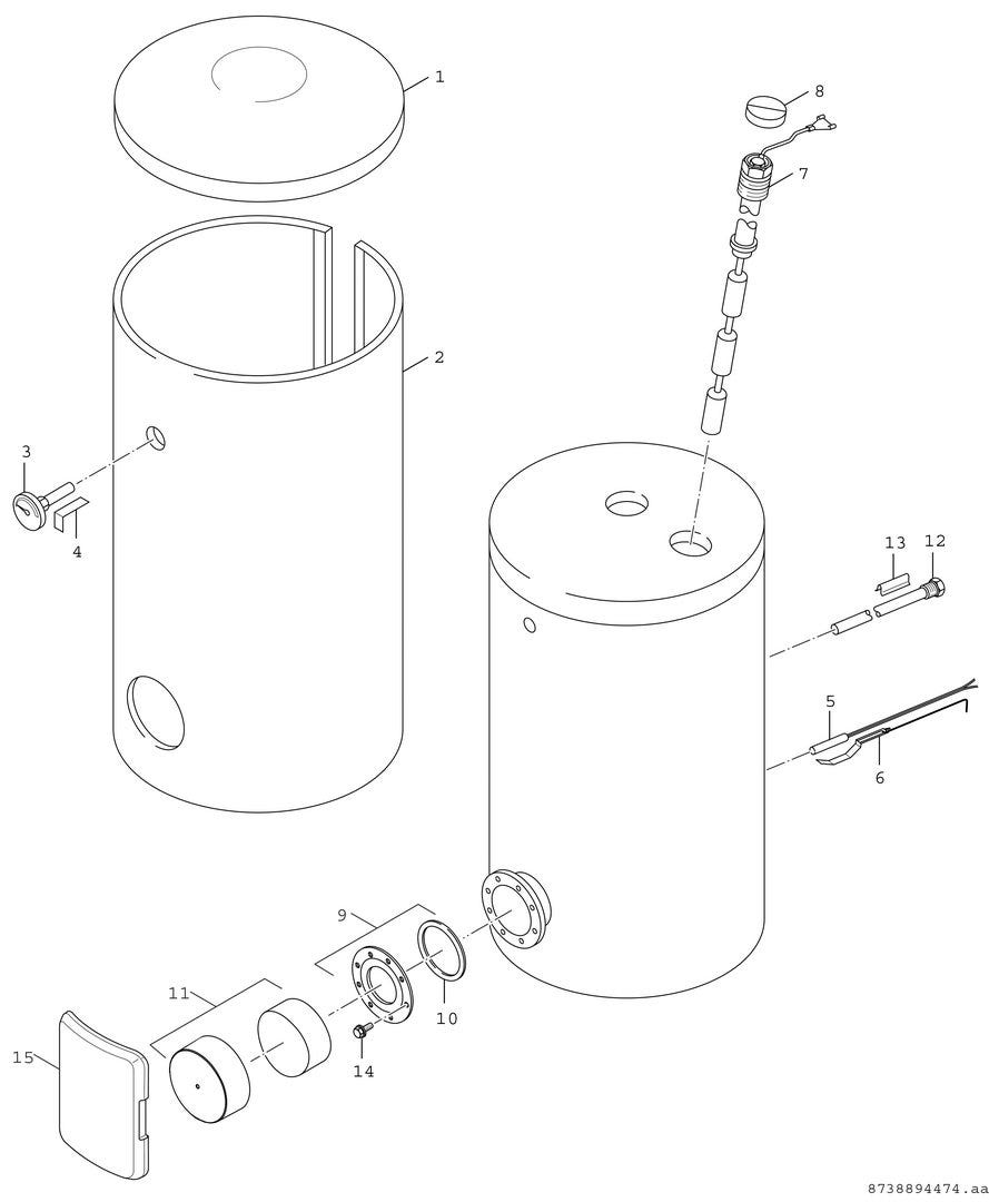 Wärmepumpenspeicher STORA WH LP1B, zylindrisch, silber, Bosch Thermotechnik GmbH
