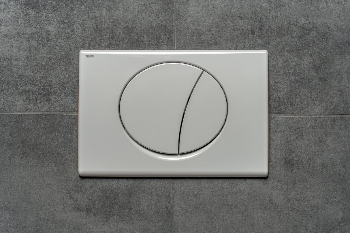WC-Betätigungsplatte MEPA Sun Kunststoff Weiß zur mechanischen WC-Spülauslösung bei MEPA Sanicontrol UP-Spülkästen
