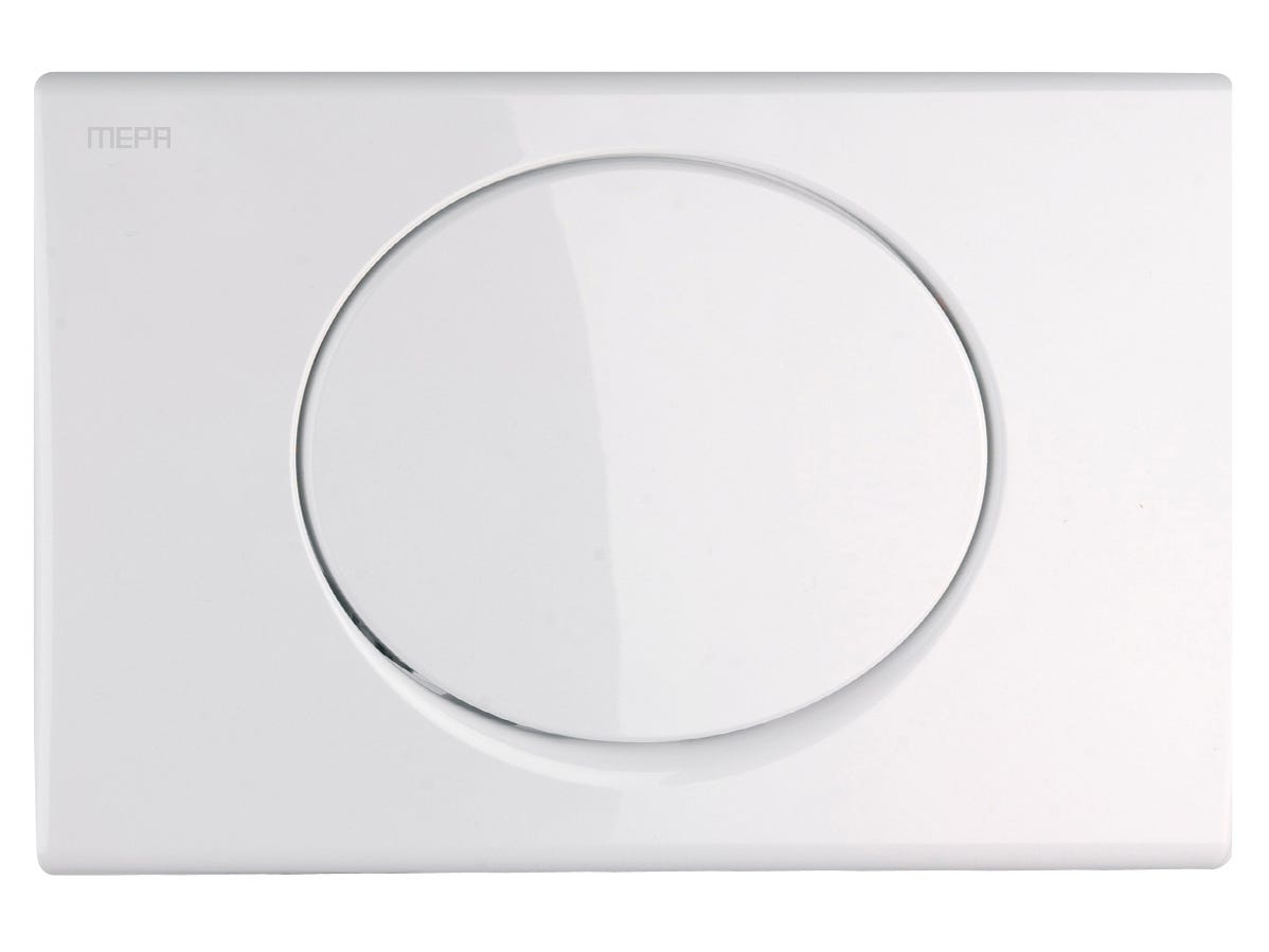 WC-Betätigungsplatte MEPA Sun Kunststoff Weiß zur mechanischen WC-Spülauslösung bei MEPA Sanicontrol UP-Spülkästen