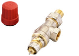 Danfoss Ventilgehäuse RA-N 10 R 3/8, UK (Axial), matt vernickelt