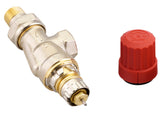 Danfoss Ventilgehäuse RA-N 10 R 3/8, UK (Axial), matt vernickelt