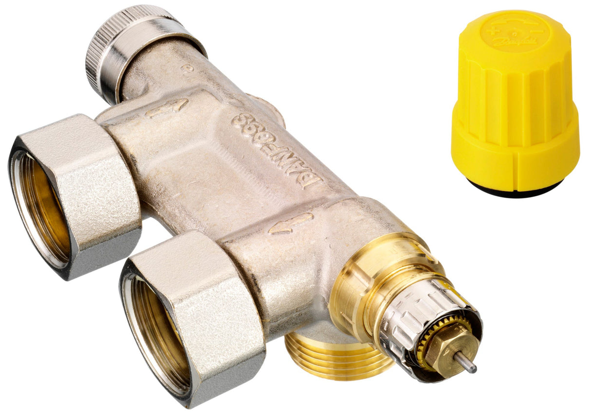 Danfoss Anschlussarmatur VHS-UN Heizkörper R 1/2, Eck, vernickelt