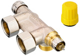 Danfoss Anschlussarmatur VHS-UN Heizkörper R 1/2, Eck, vernickelt