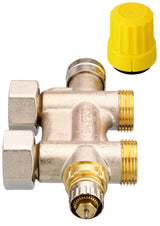 Danfoss Anschlussarmatur VHS-UN Heizkörper R 1/2, Durchgang, vernickelt