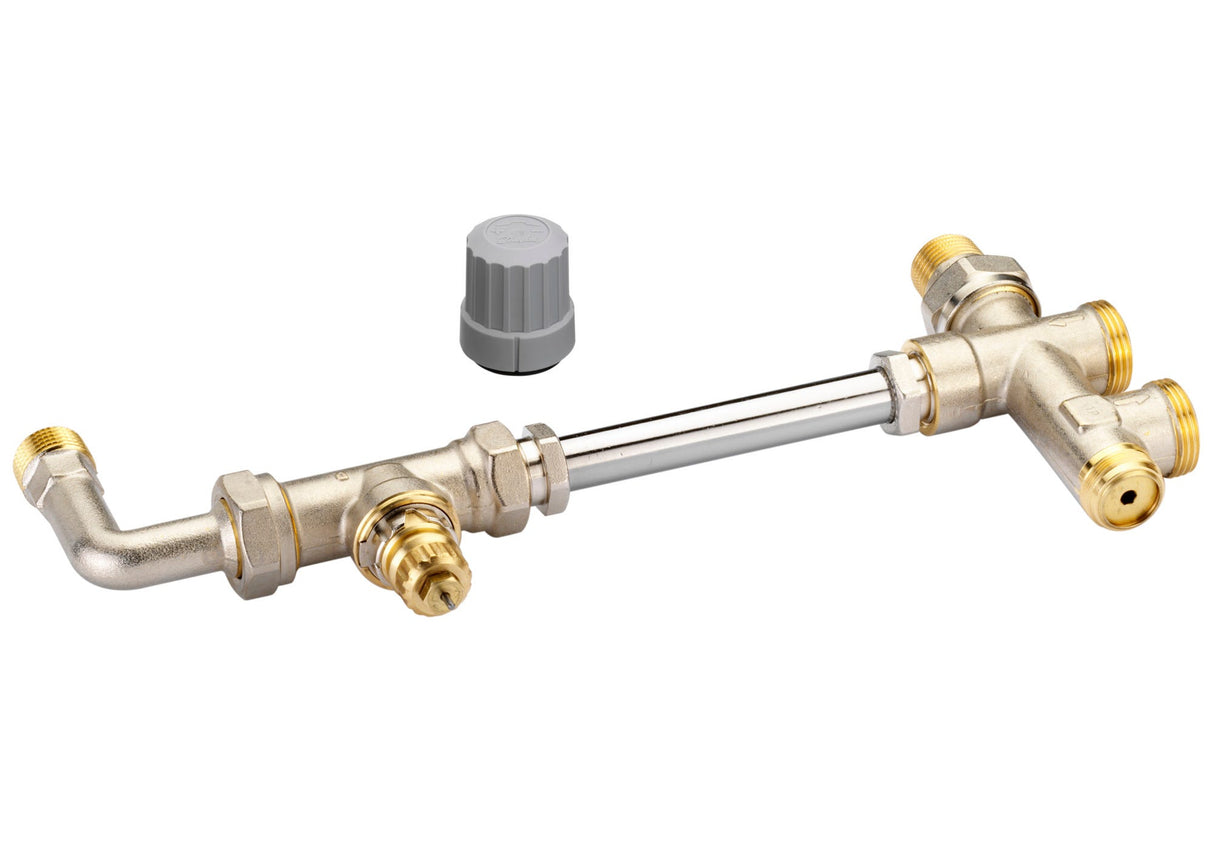 Danfoss Steigrohrventil f. 1-Rohranlagen Set RA-KE, HK:R 1/2, Anl,:G 3/4 AG