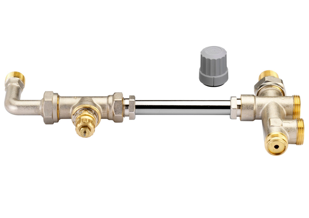 Danfoss Steigrohrventil f. 1-Rohranlagen Set RA-KE, HK:R 1/2, Anl,:G 3/4 AG