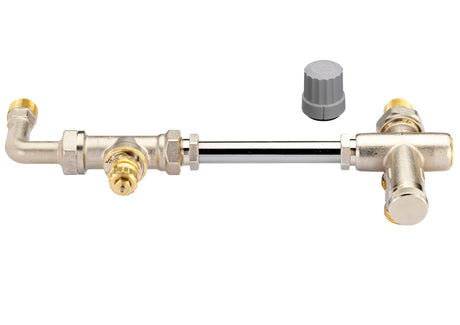 Danfoss Steigrohrventil f. 1-Rohranlagen Set RA-KEW, HK:R 1/2, Anl,:G 3/4 AG