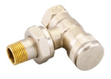 Danfoss Rücklaufverschraubung RLV 10, vernickelt, Heizkörperverschluss aus MS 58, absperrbar und regulierbar
