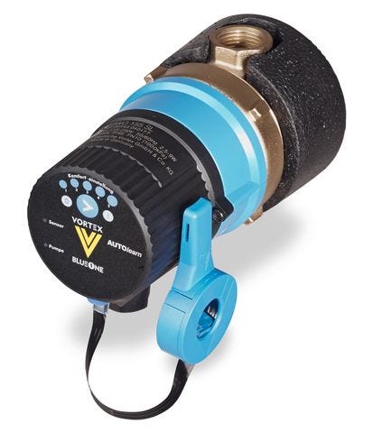 Vortex Pumpe BWO 155 R SL mit Selbstlernmodul, Isolierschale, ECM-Kugelmotor mit Drehzahleinstellung