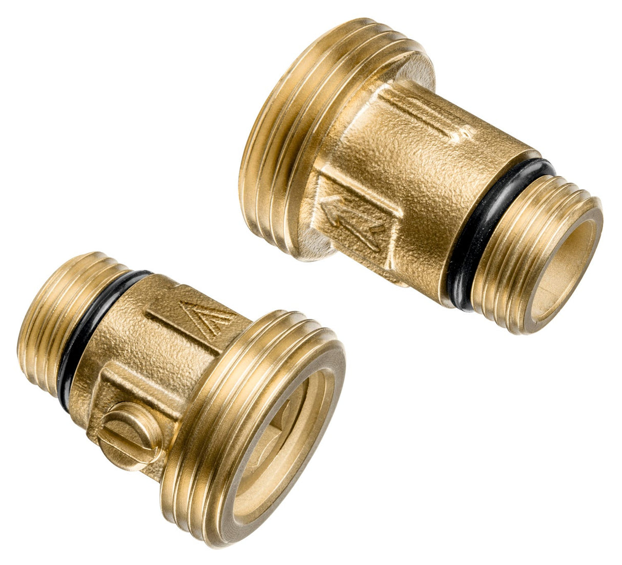 Vortex W-Ventile Wechselsatz, Rückschlag- und Absperrventil zum Einschrauben, inkl. 2 Flachdichtungen, 1/2" außen / 1" außen