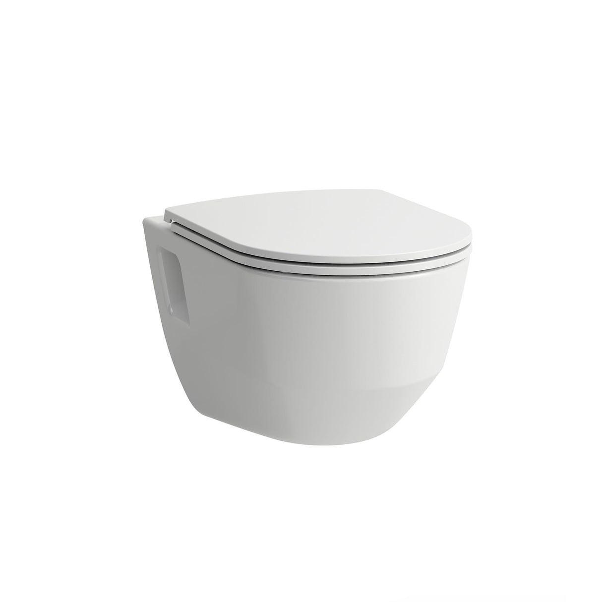 LAUFEN Tiefspül-WC wandhängend LAUFEN PRO 530x360 spülrandlos mit offener Befestigung (Nischen) weiß