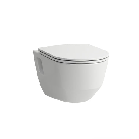 LAUFEN Tiefspül-WC wandhängend LAUFEN PRO 530x360 spülrandlos mit offener Befestigung (Nischen) weiß