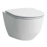LAUFEN Tiefspül-WC wandhängend LAUFEN PRO 530x360 spülrandlos mit verdeckter Befestigung weiß