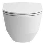 LAUFEN Tiefspül-WC wandhängend LAUFEN PRO 530x360 spülrandlos mit verdeckter Befestigung LCC weiß