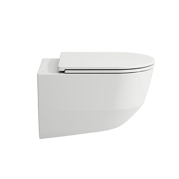 LAUFEN Tiefspül-WC wandhängend LAUFEN PRO 530x360 spülrandlos mit verdeckter Befestigung LCC weiß