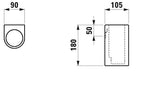 LAUFEN Bürstenganitur wandhängend UNIVERSAL inklusive Bürste 90x105 weiß
