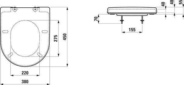 LAUFEN WC-Sitz+Deckel LAUFEN PRO mit Absenkautomatik abnehmbar weiß H891951