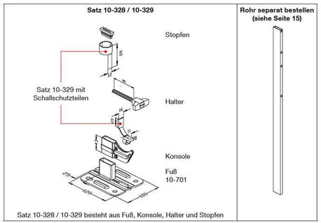 Standkonsolen Standfix ohne Schallschutz